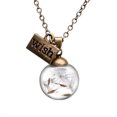 Various Real Flower Dandelions Necklaces