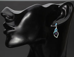 Precious Blue Opal Earrings For Women