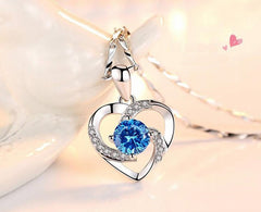 Pendant of Self Love - Silver Chain with Crystals