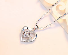 Pendant of Self Love - Silver Chain with Crystals