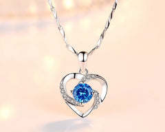 Pendant of Self Love - Silver Chain with Crystals