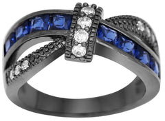 Various Cubic Zirconia Black Gold Filled Ring