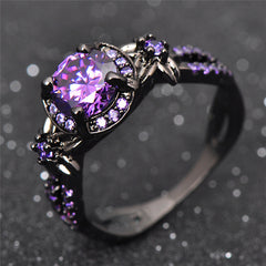 Charming Stone Purple Zirconia Ring