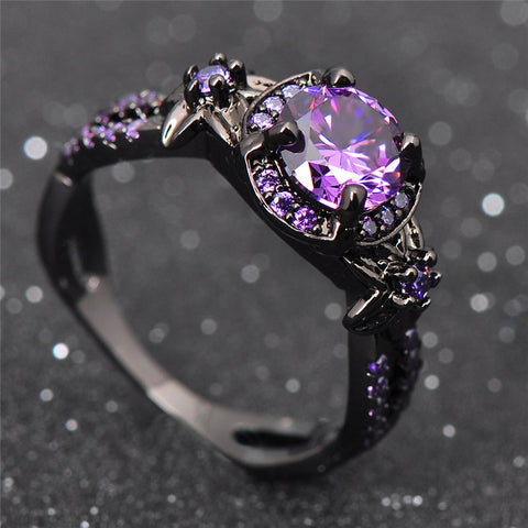 Charming Stone Purple Zirconia Ring