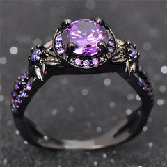 Charming Stone Purple Zirconia Ring