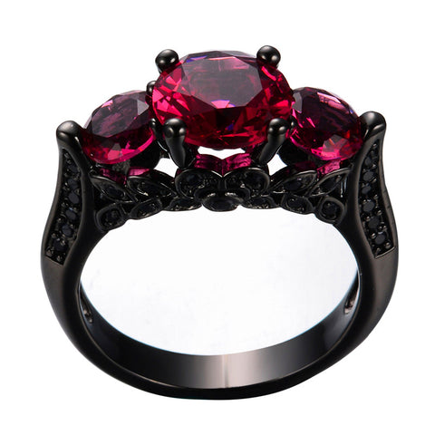 Black Gold-Filled Hot Pink Ring Version 3.0