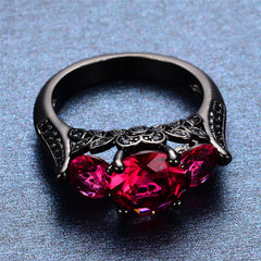 Black Gold-Filled Hot Pink Ring Version 3.0