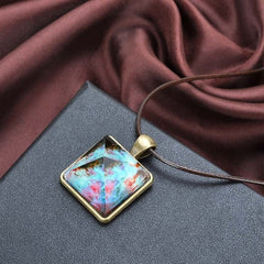 Mystery from within - Pyramid Pendant Geometric Necklace