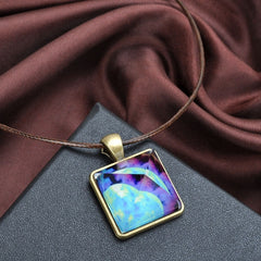 Mystery from within - Pyramid Pendant Geometric Necklace