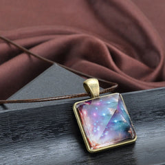 Mystery from within - Pyramid Pendant Geometric Necklace