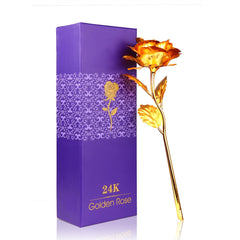 24k Gold Plated Foil Rose - With Box