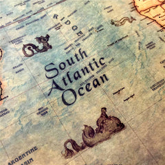 Retro World Map Poster