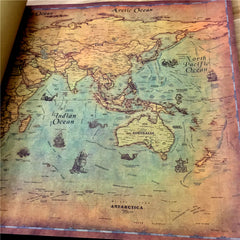 Retro World Map Poster