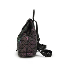 Geometric Hologram Backpack for Women