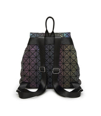 Geometric Hologram Backpack for Women