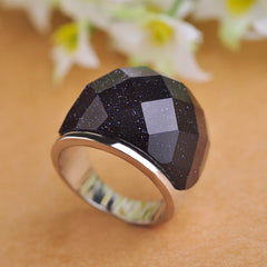 Gorgeous Black/White Galaxy Milky Ring