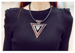 Go Dark and Go All Out Triangular Necklace
