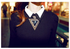 Go Dark and Go All Out Triangular Necklace