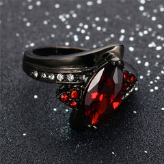 Marquise Cut Ruby Red Ring