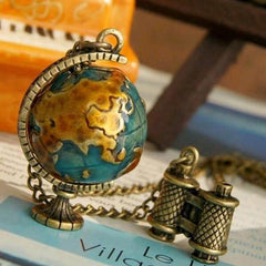 Vintage World Globe Necklace