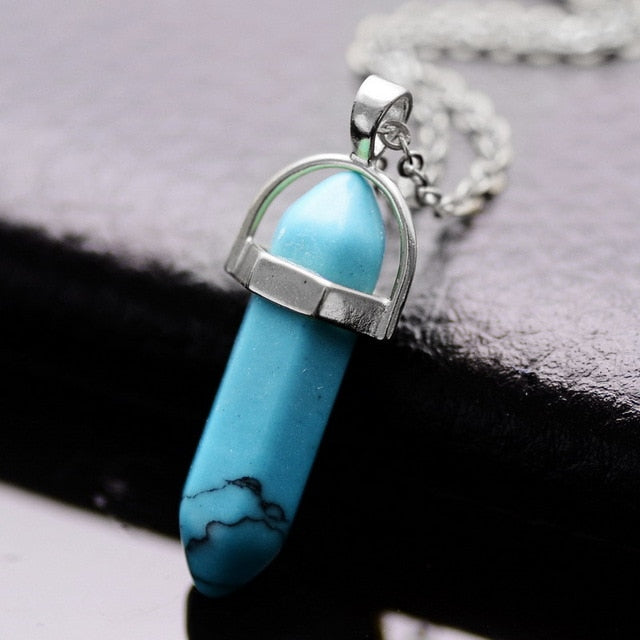 Gold/Silver Plated Opal Pendant Necklace