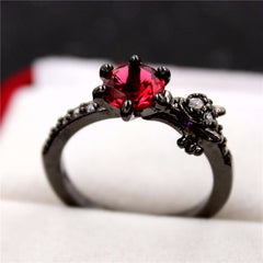 Black Dragon Rhinestone Ring