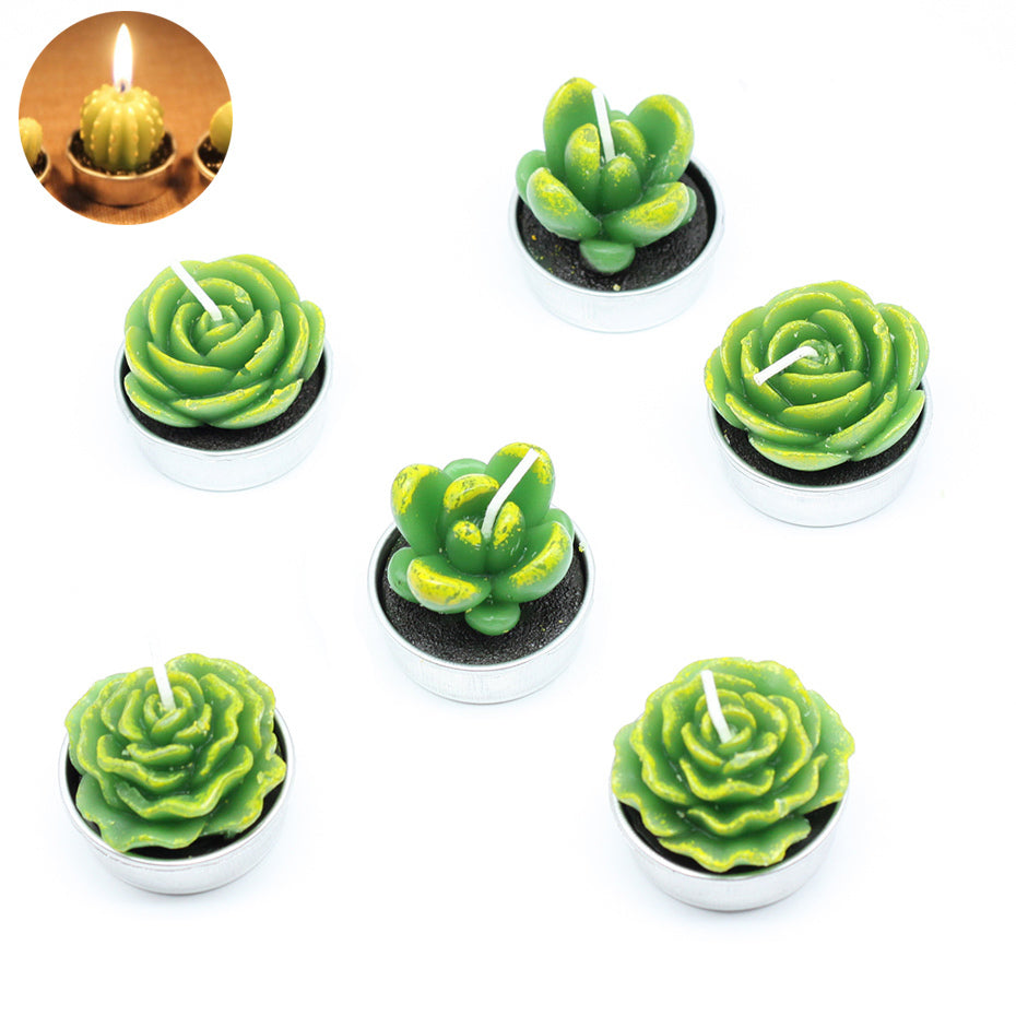 Mini Cactus Candle Set ( 6 pcs )