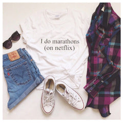 I Do Marathons On Netflix T-Shirt