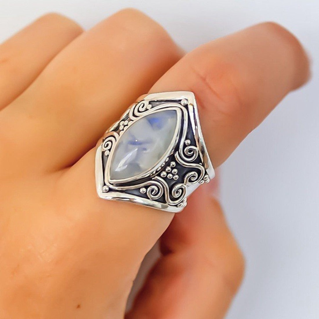 Vintage Moon Opal Ring