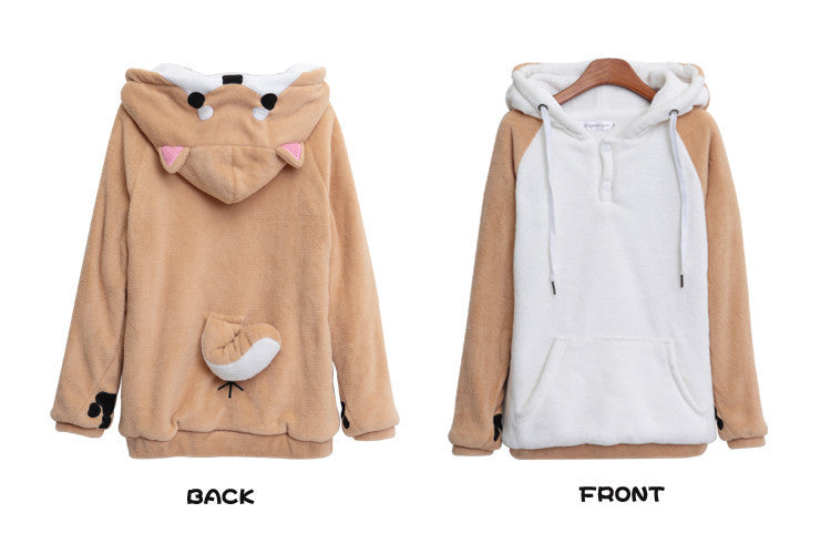 Kawaii Shiba Inu Hoodie – Introvert Palace