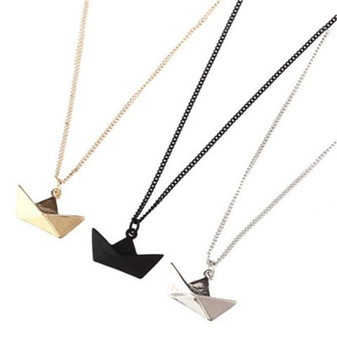 Simply Fashion - Origami Boat Necklace