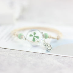 Flower in Glass Charming Bracelet