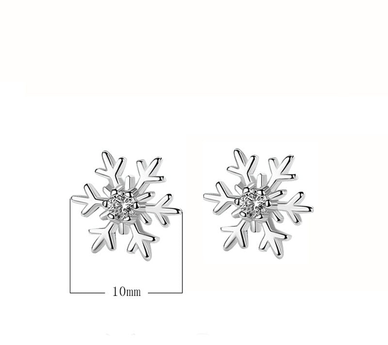 Stylish Silver Plated Snowflake Earrings
