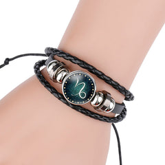 Constellation Luminous Leather Charm Bracelets