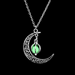 Magical Luminous Stone Moon Necklace - May the stone guide you through darkness.
