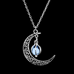 Magical Luminous Stone Moon Necklace - May the stone guide you through darkness.