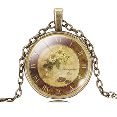 Various Vintage Clock Necklaces