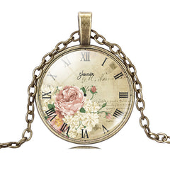 Various Vintage Clock Necklaces