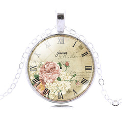Various Vintage Clock Necklaces