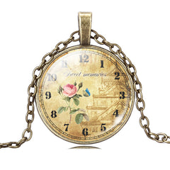Various Vintage Clock Necklaces