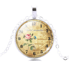Various Vintage Clock Necklaces
