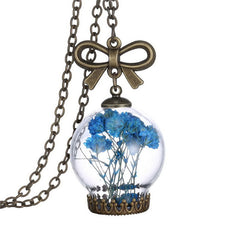 Real Flower Bottle Necklace