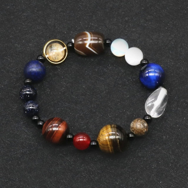 Deyuer Planet Bracelet Beaded Eight Planets Faux Volcanic Stone Colorful  Geometric Best Friends Gift Men Women Universe Solar System Beads Bracelet  Jewelry for Daily Life 